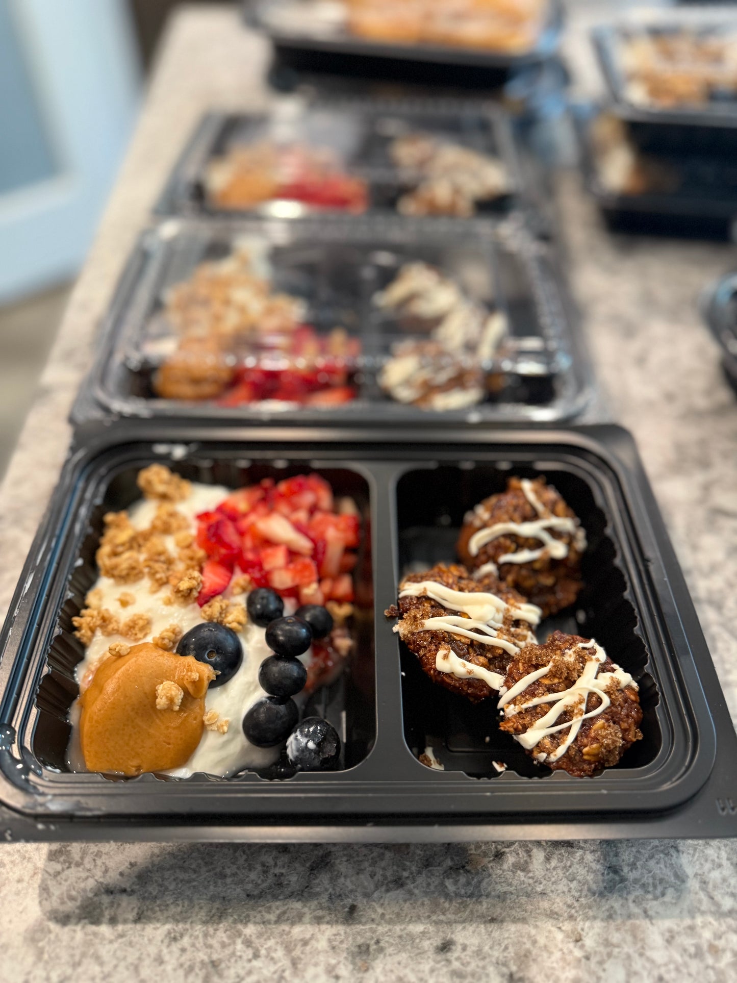 Banana Choc Chip Muffins w/ Yogurt Parfait