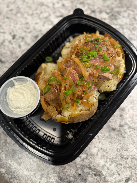 Steak 'n Onions Loaded Potato