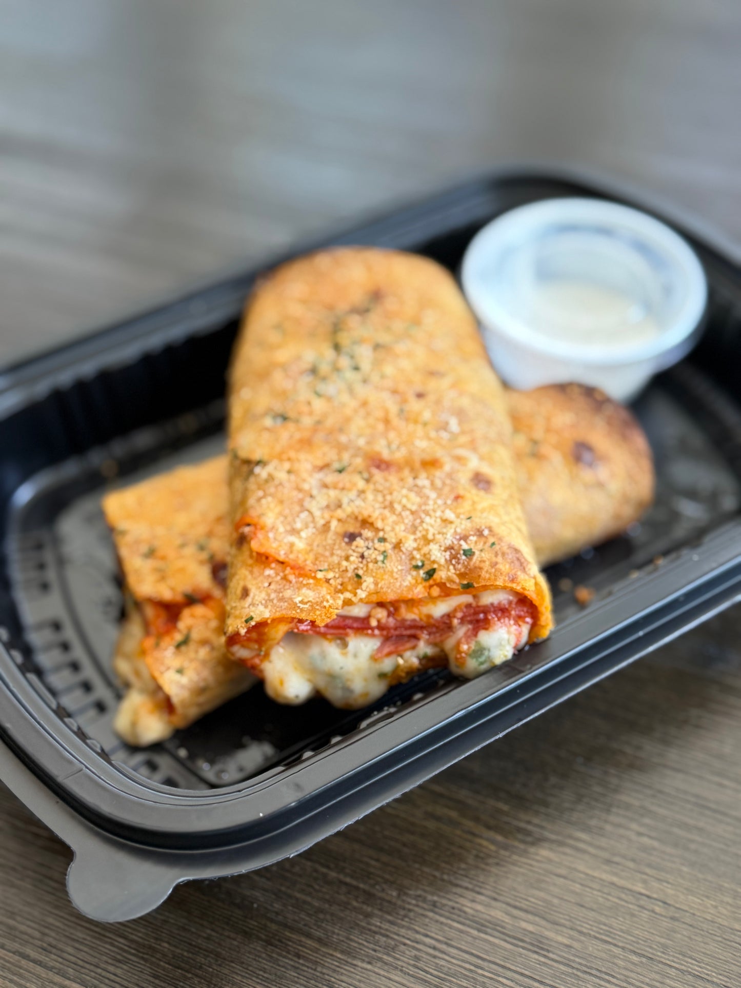 Pepperoni & Basil marinara roll-up